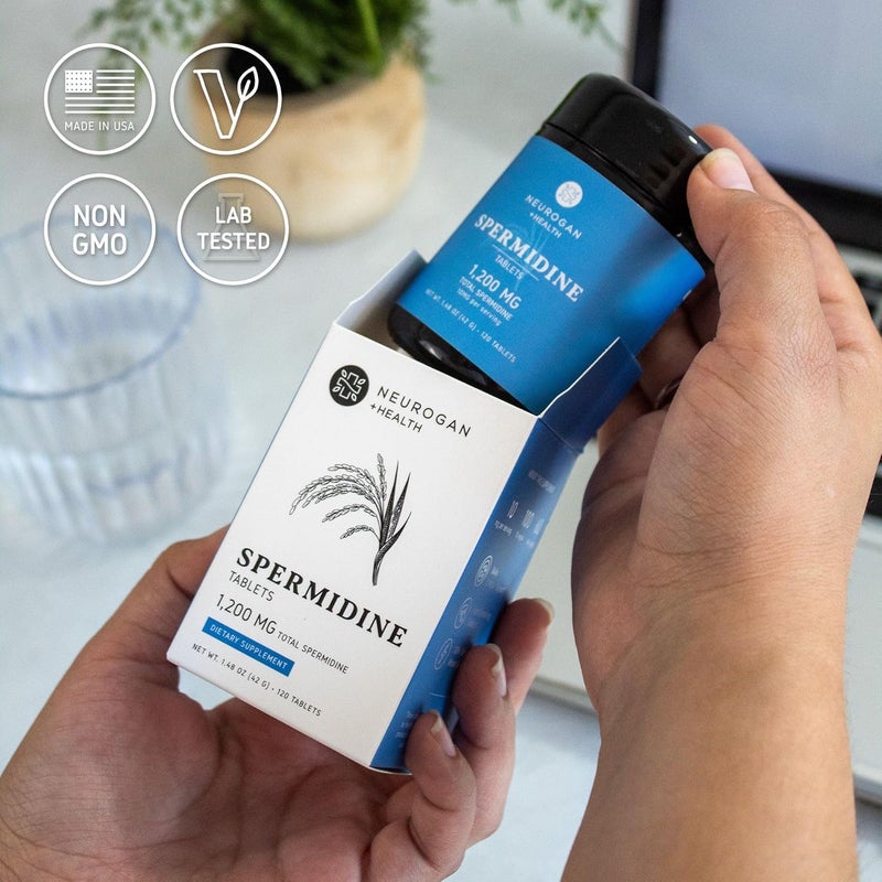 Neurogan مكمل سبيرميدين من نيوروجان 1200 ملغ 99 نقي 100 مرة أكثر فعالية من مستخلص جنين القمح لصحة الخلايا ومكافحة الشيخوخة والطاقة مصنوع في الولايات المتحدة 10 ملغ لكل حصة 120 حصة - Image 5