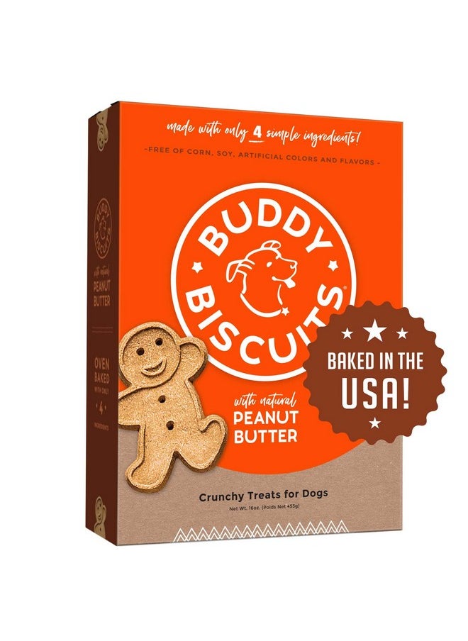 BUDDY BISCUITS Buddy Biscuits Oven Baked Treats with Peanut Butter, Whole Grain - 96 oz. - 6 pack  - Image 1