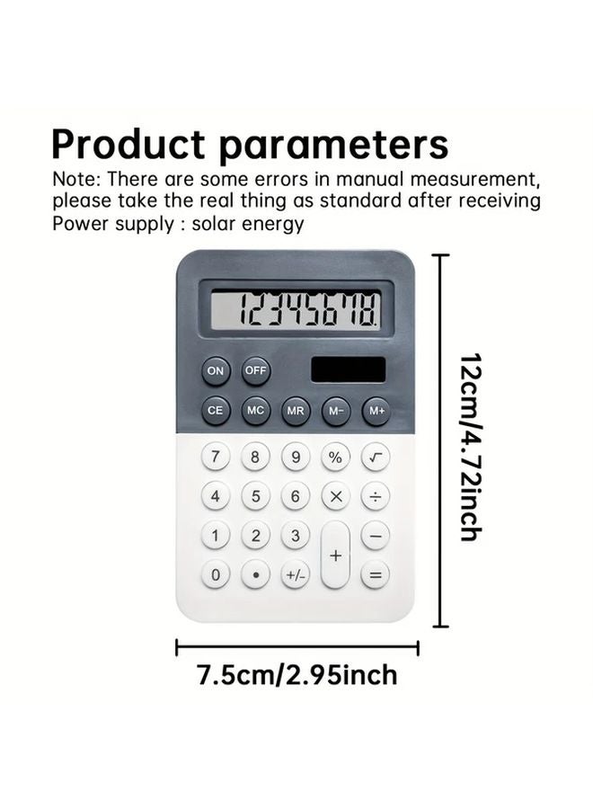 Green Mini Office Calculator Solar and Battery Dual Power Pocket Size for Finance Accounting - Image 3