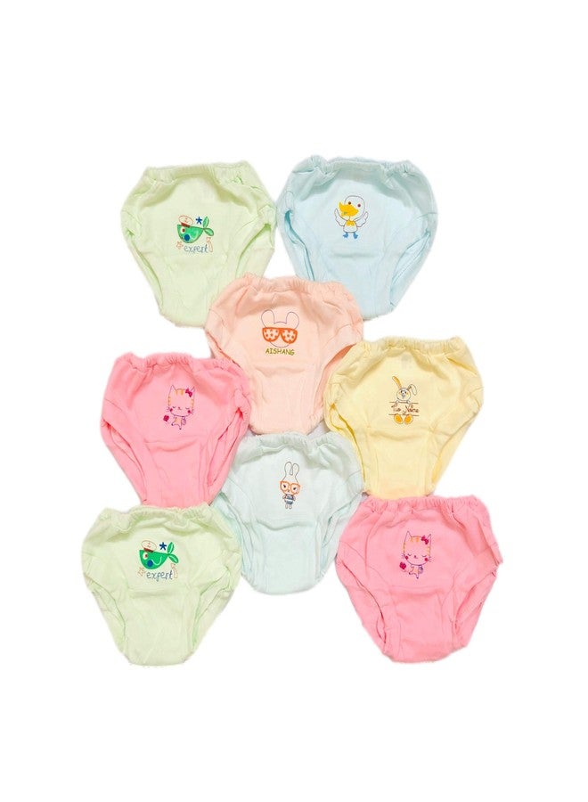 heartbury Baby Girls Cotton Blend Panties (Pack of 8) (AM-UND-12_Multicolour_6 Months-12 Months) - Image 1
