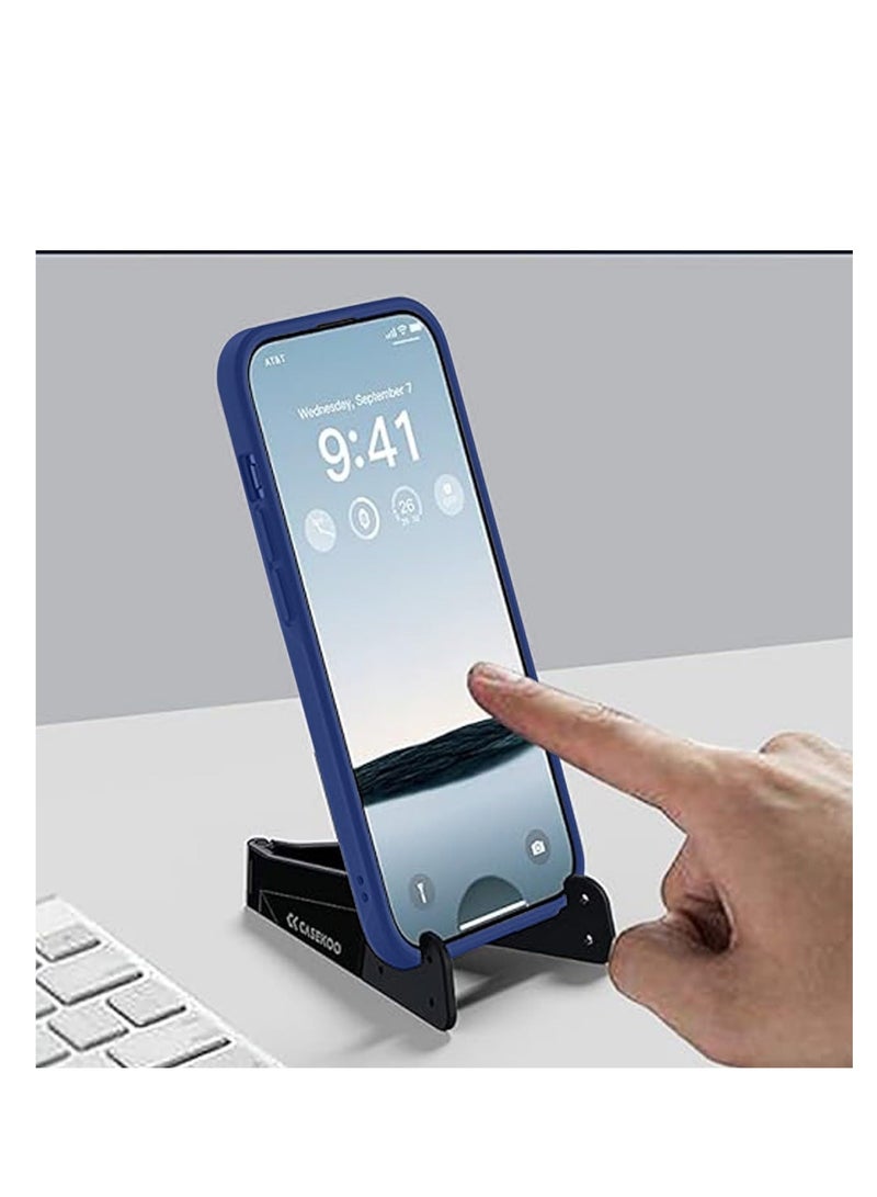 Compatible with iPhone 14 Pro Clear Case Shockproof PC Soft Silicone [Anti-Yellowing] TPU Bumper Cover (Blue) - Image 2