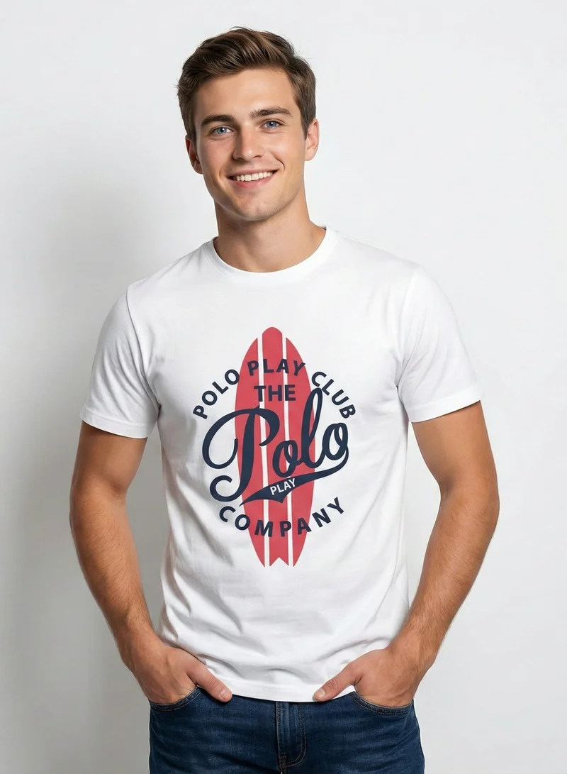 Polo Play Boys Graphic T-shirt -WHITE