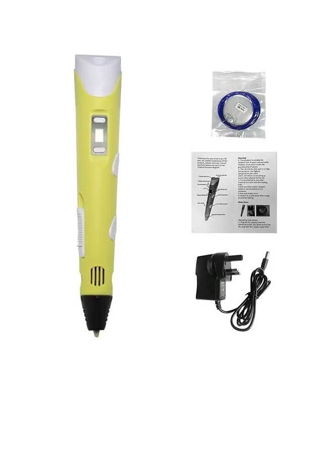 TIGER SCRIB3D P1 3D Printing Pen with Display – Intelligent 3D Drawing Pen Kit with Speed & Temperature Control – Includes 3 PLA Filament Colors, Stencil Book, Project Instructions & Charger – Creative DIY Arts & Crafts Tool for Kids & Adults  - Image 3