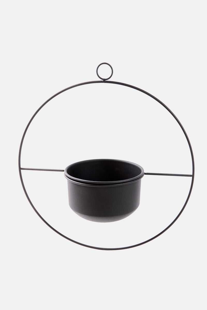 Evila Originals Metal Hanging Plant Pot Payanda 40 H x 40 L x 17 W cm, Black  - Image 2