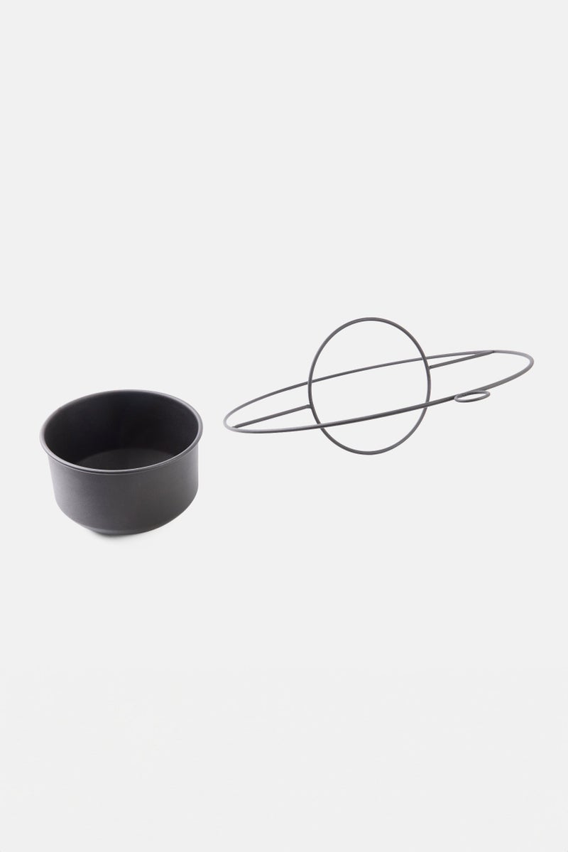 Evila Originals Metal Hanging Plant Pot Payanda 40 H x 40 L x 17 W cm, Black  - Image 1