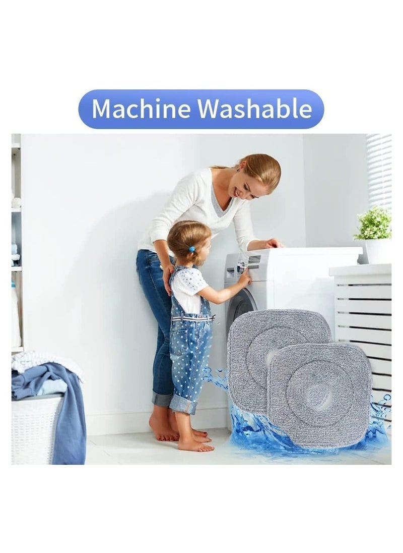1st - Spin Mop and Bucket Set with Self-Separating System for Dirty and Clean Water, Self-Squeezing 360 Degree Rotating Square Mop Head for Wood, Tile, Marble Floors - Image 1