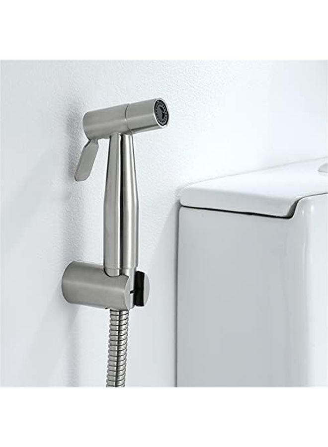 مرشة المرحاض المحمولة مثبتة على الحائط مجموعة مسدس الرش الفولاذ المقاوم للصدأ - Image 3