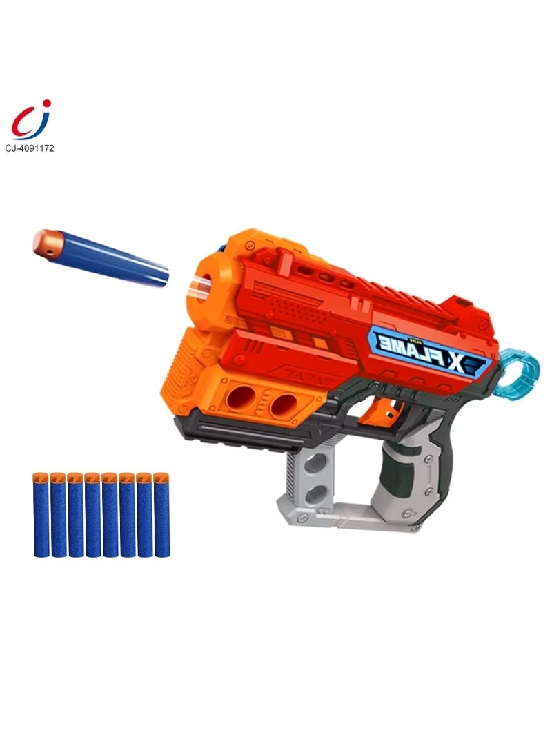 Foam Blaster Gun Toy With 8 Bullets - Red - Image 1
