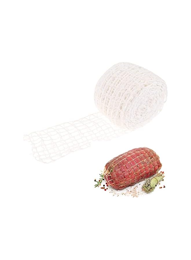 The Bros 5m Meat Netting Roll, Size 18, Elastic Smoked Meat Poultry Ham Netting Meat Butcher Twine Net Roll Wrapping Net, Beef Netting Roll for Meat Cooking Meat Sausage Making  - Image 2