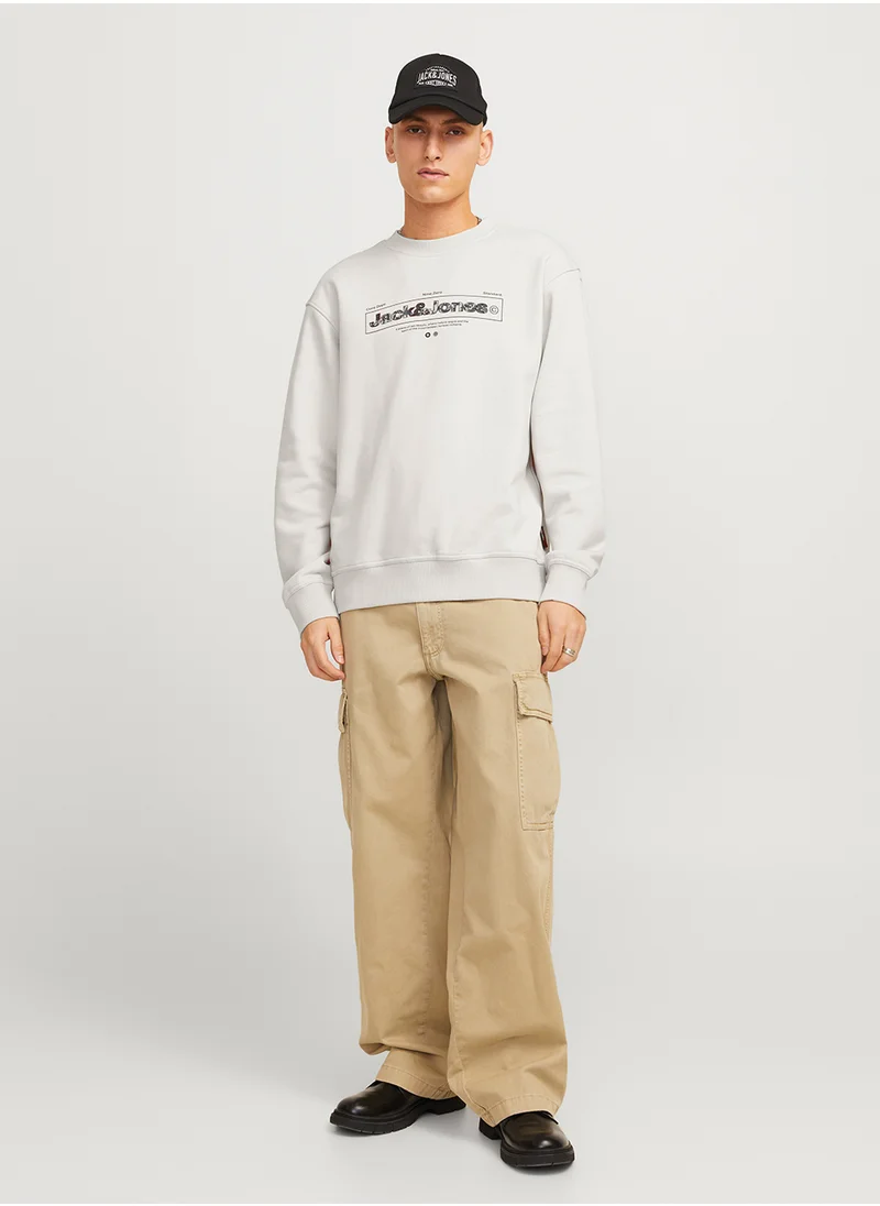 JACK & JONES Graphic Crew Neck Sweatshirt