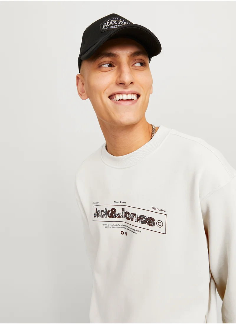 JACK & JONES Graphic Crew Neck Sweatshirt