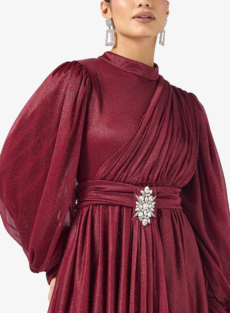 خزانة فستان سهرة بكتف متدلي - Image 3