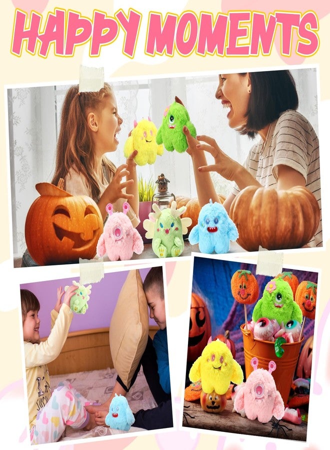 Aoriher 15 Pcs Small Monster Stuffed Animals Bulk Mini Plush Toys 4 Inches Plush Keychains Adopt a Monster for Operation Christmas Items Kid Birthday Party Favor Classroom Prize, 5 Styles - Image 5