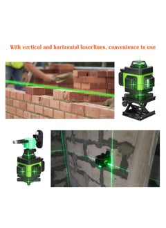 Kiboule 16 Lines 4D Laser Level Horizontal Vertical Line Laser, Included 2 Pieces Rechargeable Battery, Remote Control, Portable Carrying Bag, Magnetic Rotating Stand UK Plug  - Image 4