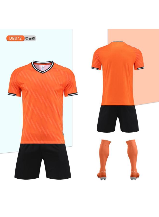 New Football Uniform Set, Plain Compeion And Training Team Uniforms, Same Style For Adults And Children, Thin And Breathable Football Jerseys