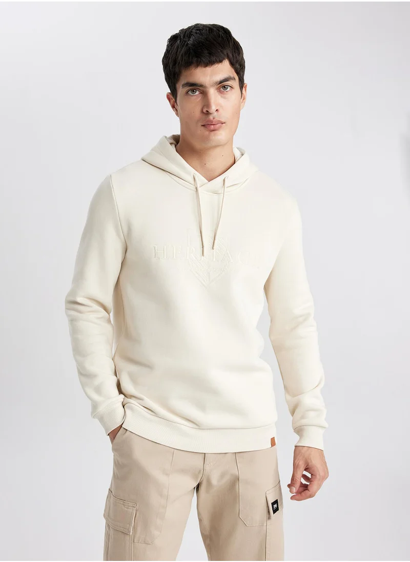 DeFacto Regular Fit Hooded Basic Sweatshirt