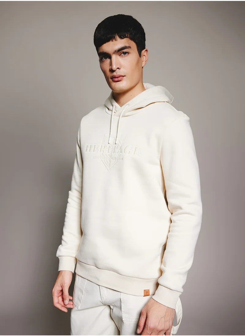 ديفاكتو Regular Fit Hooded Basic Sweatshirt