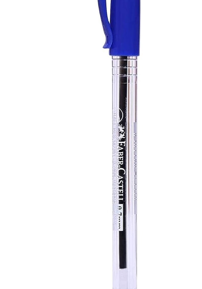 Faber-Castell 1423 Ball Pen 0.7mm Box of 10 Blue Pens - Image 2