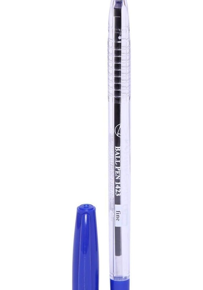 Faber-Castell 1423 Ball Pen 0.7mm Box of 10 Blue Pens - Image 4