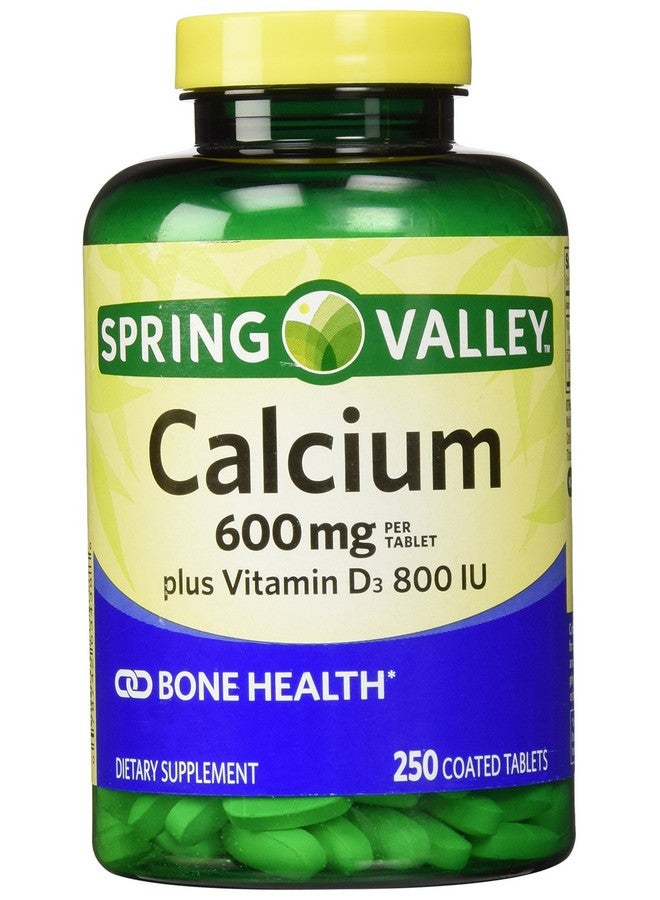 SPRING VALLEY فيتامين د الطبيعي لصحة العظام من سبرينغ فالي - 600 ملغ و250 قرص - Image 1