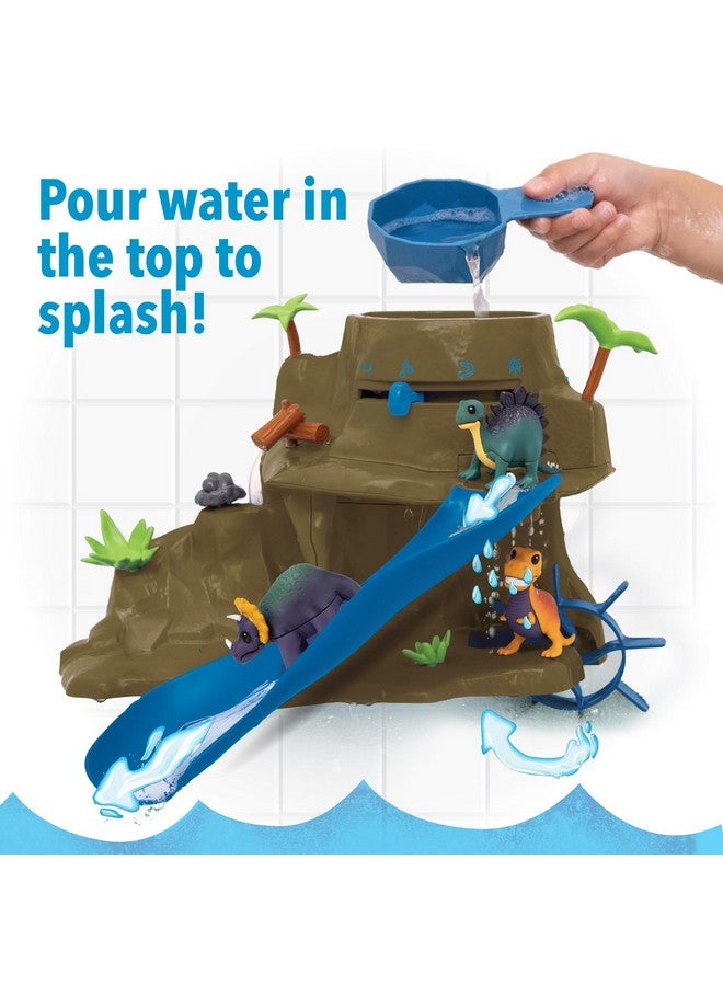 MindWare Dinosaur Color Splash Water Park Bathtub Playset - Interactive Bath Toys with Color Changing Dinosaur Figures - Gift for 3 Year Olds and Up - Image 2