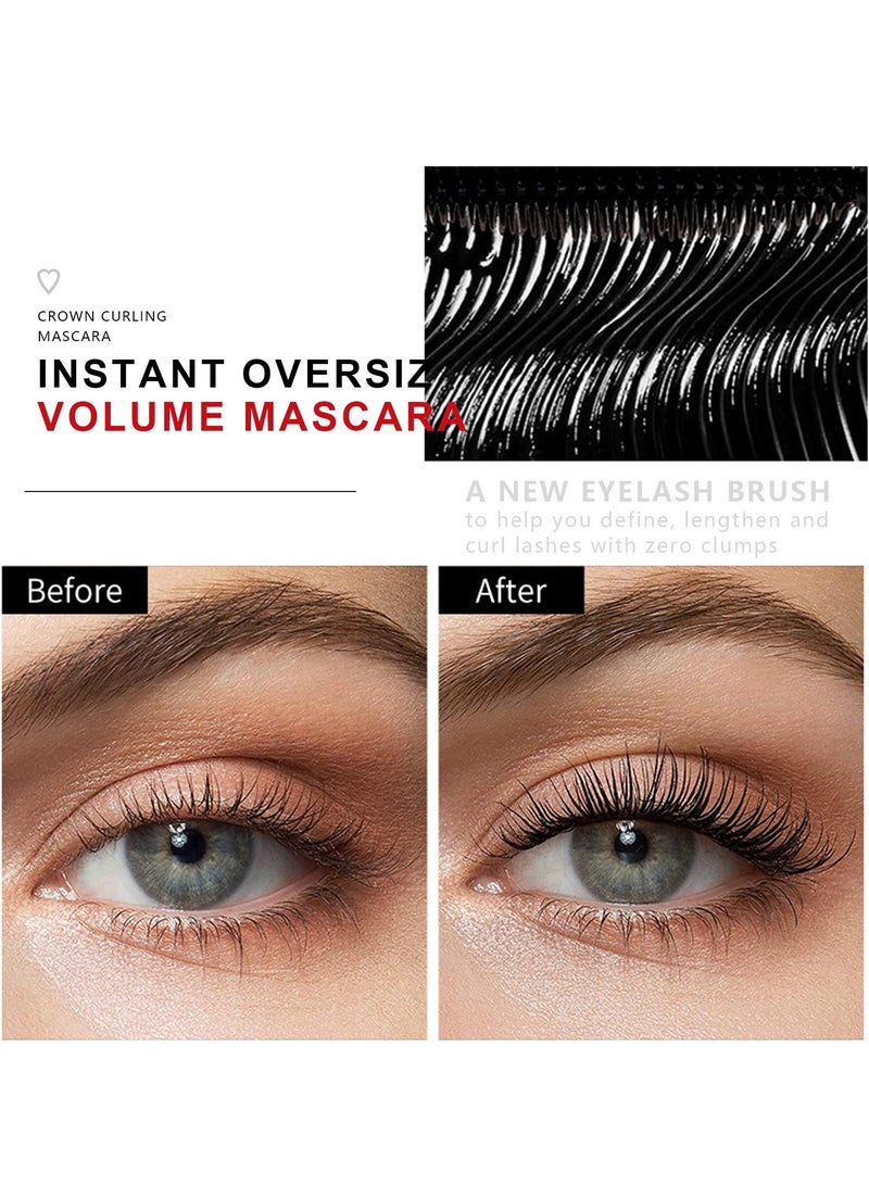 SYOSI Super Long Mascara 4D Waterproof Mascara - Long - Lasting Volumizing and Eye-Defining Mascara, Super Long Luxurious Mascara Quick-Drying Waterproof Long Lasting No Clumping 2Pcs - Image 4