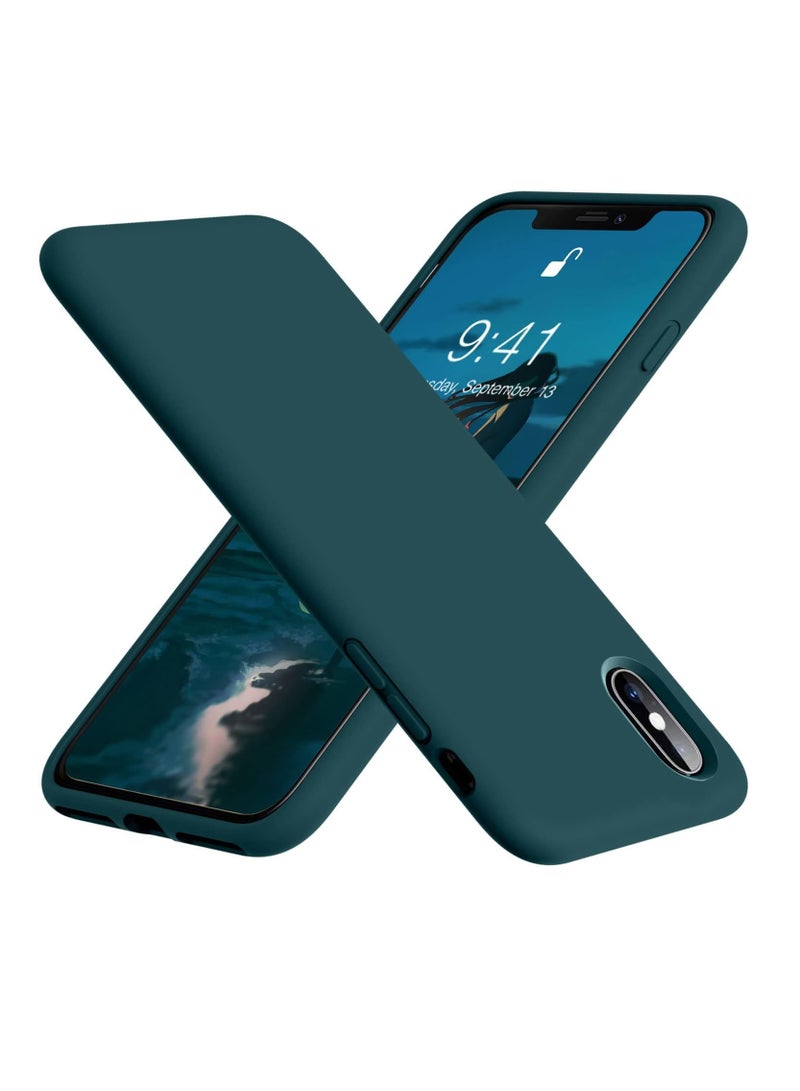 MIGOFAST Liquid Silicone Gel Cover with Full Body Protection Anti-Scratch Shockproof Case Compatible with iPhone XS Max - Image 1