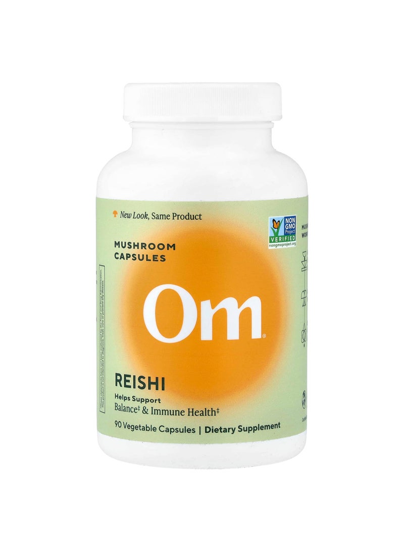 Reishi Mushroom Capsules, 90 Vegetable Capsules (666 mg per Capsule )