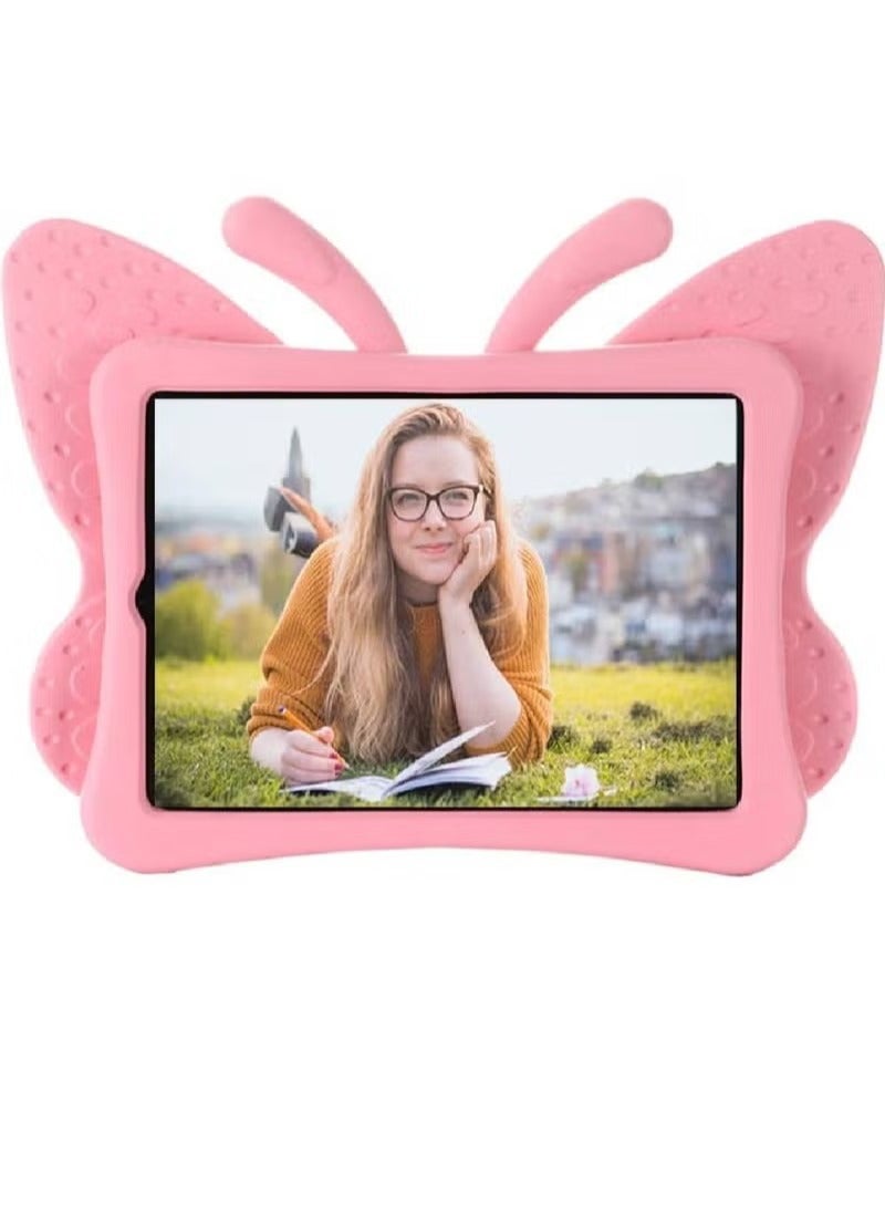 آر إيه أف جراب على شكل فراشة مع مسند خفيف الوزن من مادة EVA لحماية الجسم بالكامل من السقوط والصدمات للأطفال لجهاز iPad (A16) من الجيل الحادي عشر مقاس 11 بوصة 2025/الجيل العاشر مقاس 10.9 بوصة 2022 (وردي) - Image 2