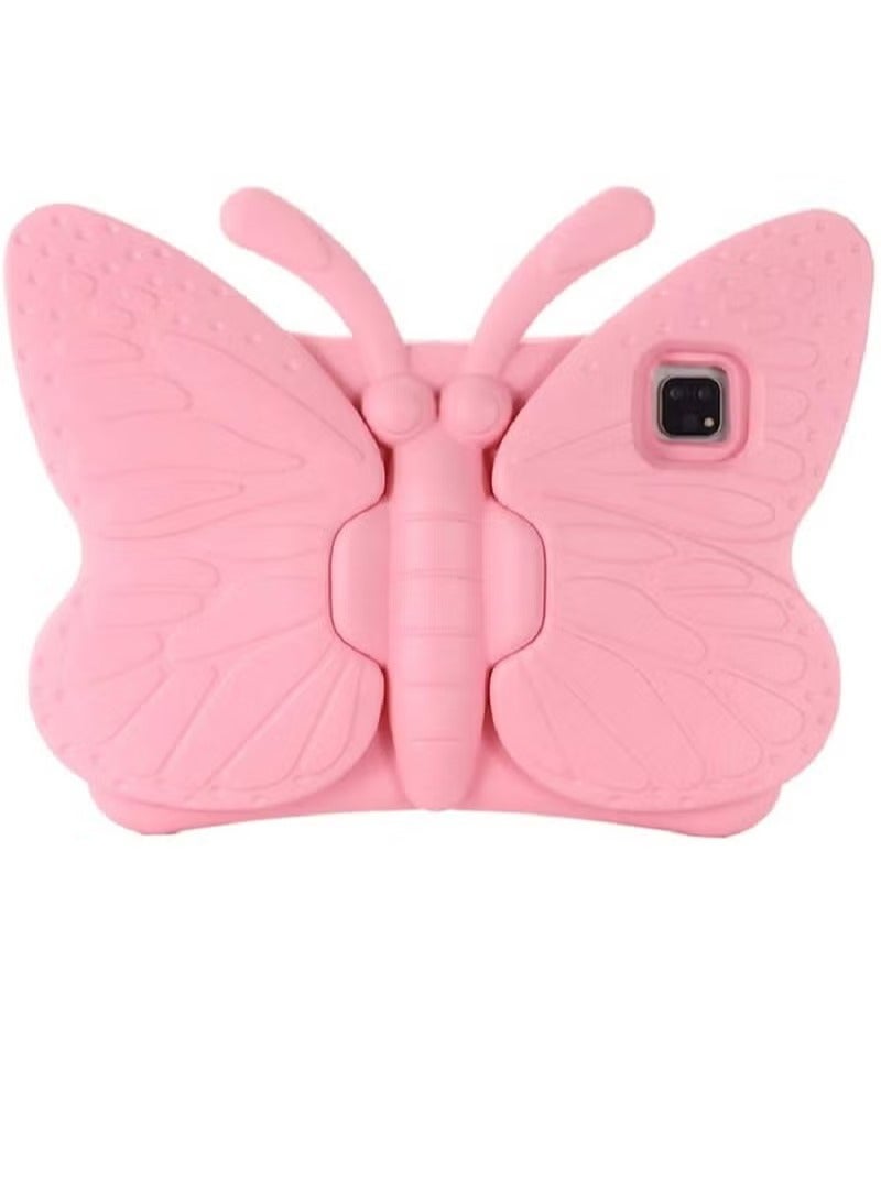 آر إيه أف جراب على شكل فراشة مع مسند خفيف الوزن من مادة EVA لحماية الجسم بالكامل من السقوط والصدمات للأطفال لجهاز iPad (A16) من الجيل الحادي عشر مقاس 11 بوصة 2025/الجيل العاشر مقاس 10.9 بوصة 2022 (وردي) - Image 3