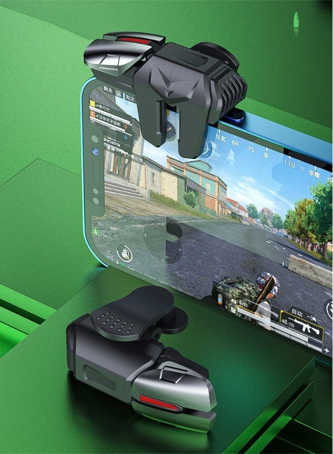اوليو 2 عبوات تحكم لعبة موبايل عالمية PUBG زر إطلاق نار، وحدة خارجية فيزيائية متوافقة مع وحدة التحكم، تحسين ملمس اليد الجيد وزيادة سرعة ودقة الإطلاق - Image 1