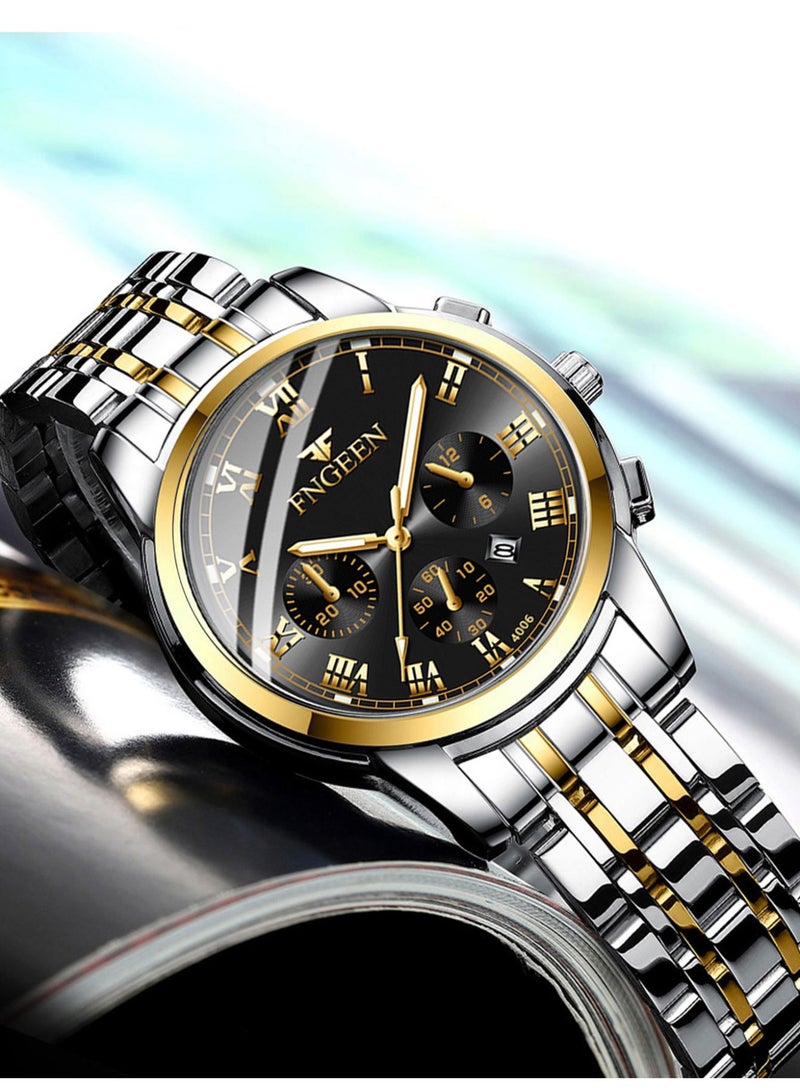 فنجين ساعات نسائية من أفضل العلامات التجارية الفاخرة المقاومة للماء وساعة التاريخ للسيدات بحزام من الفولاذ ساعة كوارتز كاجوال ساعة يد رياضية للنساء - Image 2