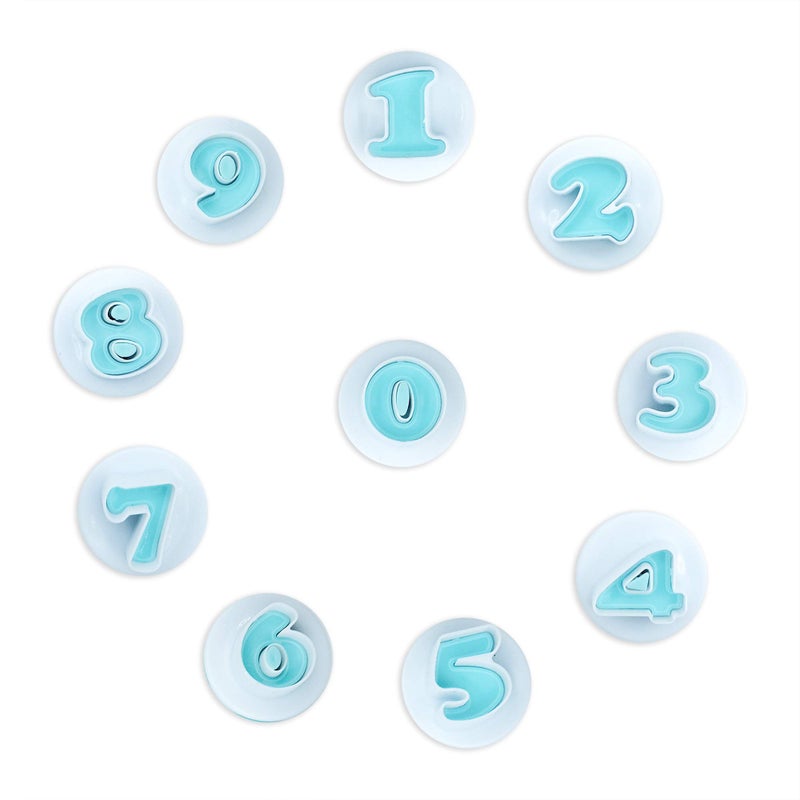 POTTIIS 3 Set Fondant Alphabet/Letter Cutters and Number set Cake Biscuit Mold Cake Decorating Tools  Cookie Stamp Impress Embosser Cutter DIY Sugar Cookies Chocolate Plunger(Number and Letters) - Image 5