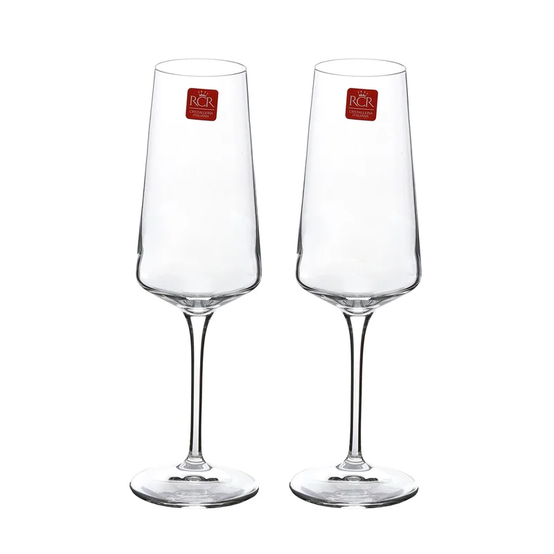 Simply Kitchen Kasanova-Set Of 2 Flute Glasses Aria Trends Transparent-355ML-Clear