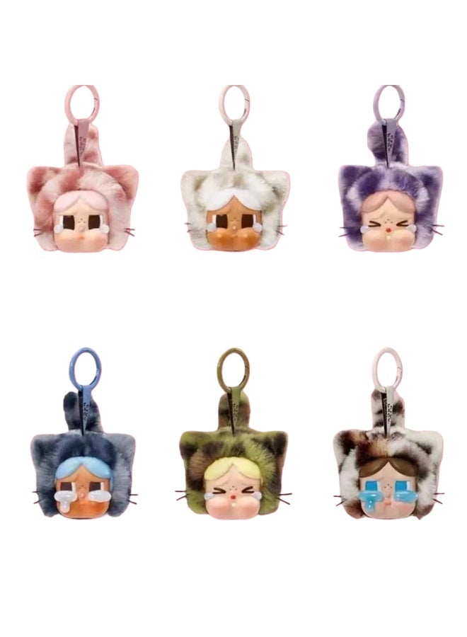 عام ليوبارد ليوبارد القط سلسلة الفينيل الوجه أفخم قلادة سيارة حقيبة المفاتيح صندوق أعمى هدية - Image 1