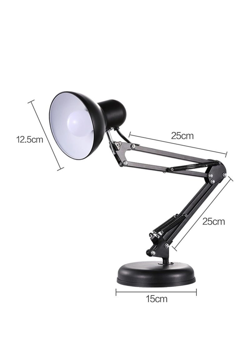 Generic - Lampshade and desk lamp with movable arm to control the light angle for studying and reading, dual-use (clip or base) - Image 1