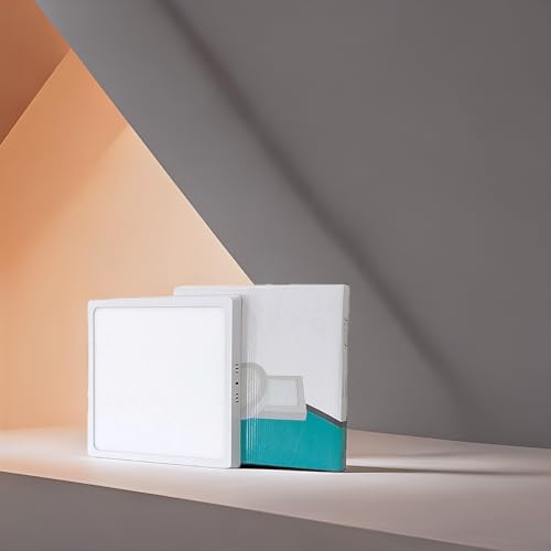 D'Mak D’Mak 30 Watt White LED Panel Ceiling Light, Aluminium Metal Powder Coated, Surface Mounted LED Light with Driver, Square, Modern Lights for Living Room, Bedroom and Hall (Pack of 1) - Image 2