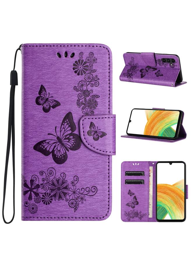S-TOP Case For Samsung Galaxy A55 Butterfly Embossed Flip Leather Phone Case - Image 1
