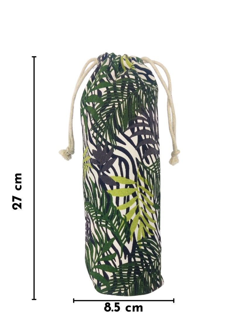 earthsave Earthsave Cotton Premium Water Bottle Pouch |Canvas Material with Waterproof Lining| For 1 Ltr Bottle  - Image 2