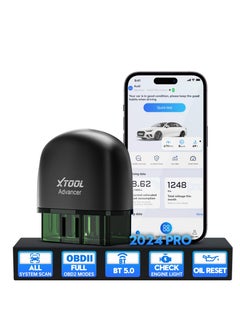ماسح ضوئي XTOOL AD20 Pro OBD2 للآيفون والأندرويد: 2024 أحدث أداة فحص تشخيصية لاسلكية OBD2 لجميع السيارات مع تشخيص كامل للنظام