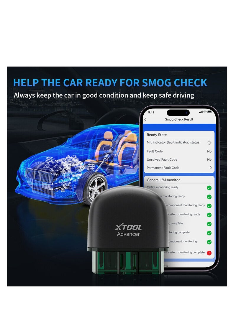 أداة اكس  - ماسح ضوئي XTOOL AD20 Pro OBD2 للآيفون والأندرويد: 2024 أحدث أداة فحص تشخيصية لاسلكية OBD2 لجميع السيارات مع تشخيص كامل للنظام - Image 1