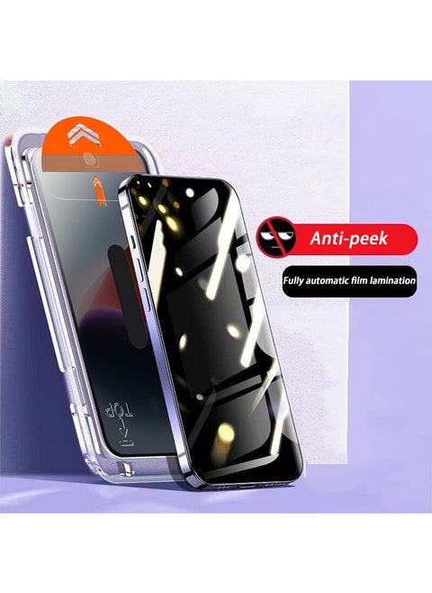 Tempered Glass Screen Protector for iPhone 15 Pro Max Private Tempered Glass Screen Protector 9h Hardness Bubble Free Anti-Scratch Dust-Free Installation