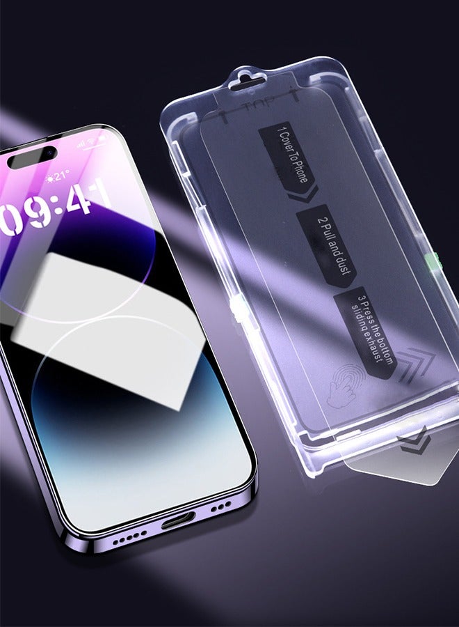 ESSAGER Tempered Glass Screen Protector for iPhone 15 Pro Max Private Tempered Glass Screen Protector 9h Hardness Bubble Free Anti-Scratch Dust-Free Installation - Image 2