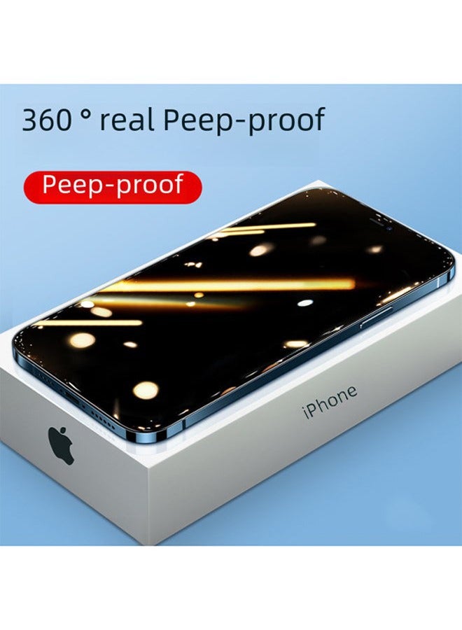 ESSAGER Tempered Glass Screen Protector for iPhone 15 Pro Max Private Tempered Glass Screen Protector 9h Hardness Bubble Free Anti-Scratch Dust-Free Installation - Image 3