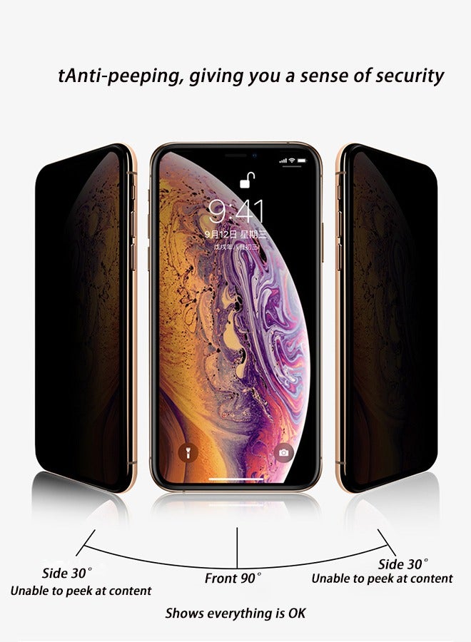 ESSAGER Tempered Glass Screen Protector for iPhone 15 Pro Max Private Tempered Glass Screen Protector 9h Hardness Bubble Free Anti-Scratch Dust-Free Installation - Image 5