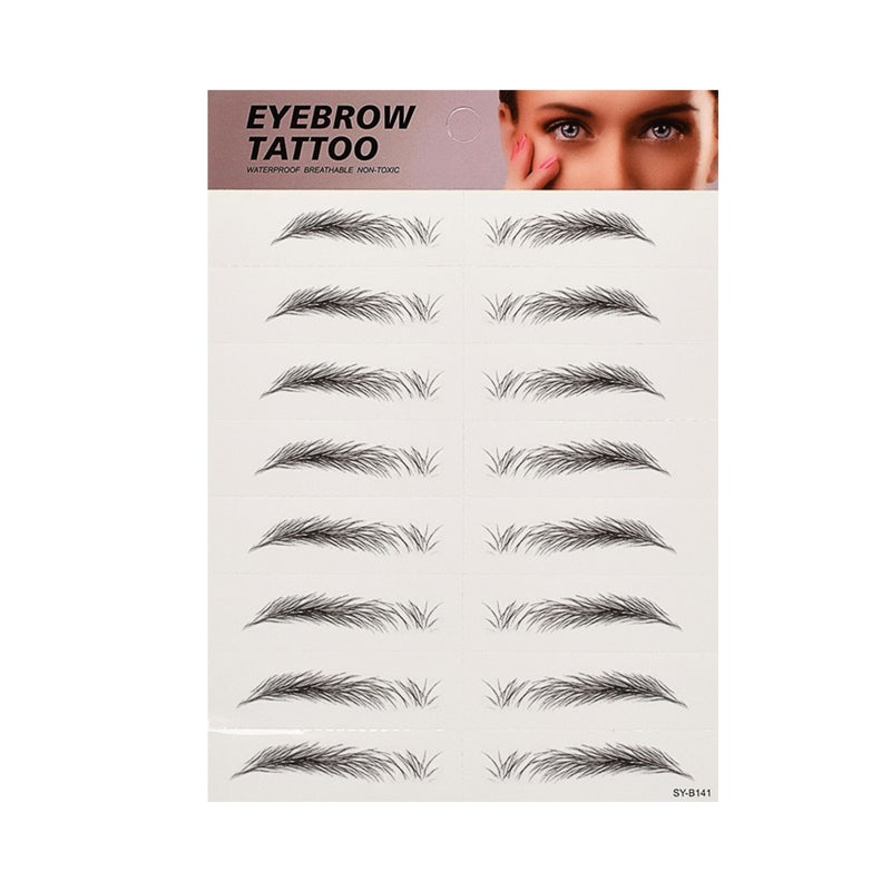 Tattoo Eyebrow Stickers Waterproof Permanent Eyebrow 3D Imitation Eyebrow Tattoos 3D Hair-like Authentic Eyebrows Waterproof Long Lasting for Woman & Man Makeup Tool - Image 1