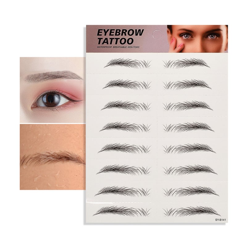 Tattoo Eyebrow Stickers Waterproof Permanent Eyebrow 3D Imitation Eyebrow Tattoos 3D Hair-like Authentic Eyebrows Waterproof Long Lasting for Woman & Man Makeup Tool - Image 2