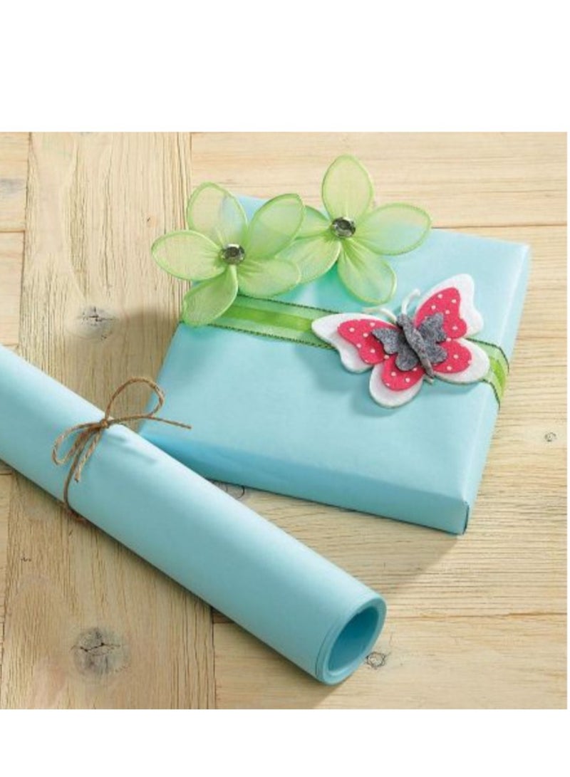 Kraft Gift Wrapping Paper Roll Light Blue 78.7cm x 5m - Image 1