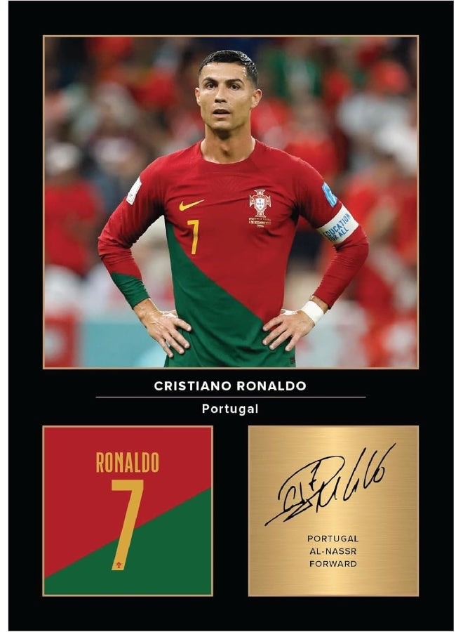 EMODA Cristiano Ronaldo Portugal National Team Signed A4 Printed Photo Picture Display Gift For Portugal Fans Digitally Reproduced Signature Unframed (21 x 29.7 cm) - Image 1
