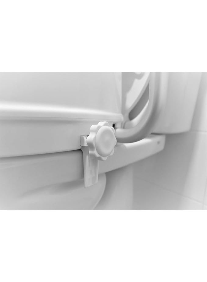 High toilet seat with side handles and non-slip base - universal toilet accessory - Image 3
